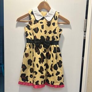 Leopard Print Dress with Bow